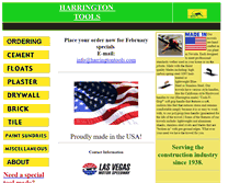 Tablet Screenshot of harringtontools.com